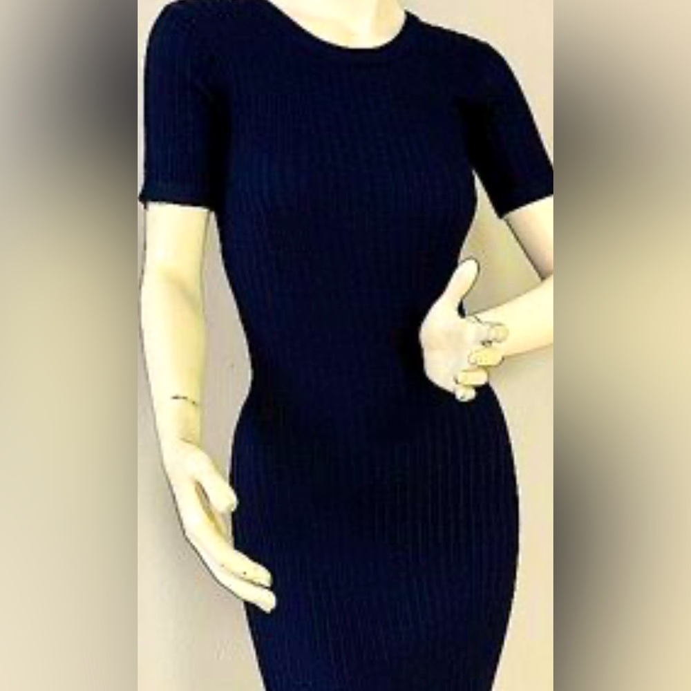 Navy blue sweater dress